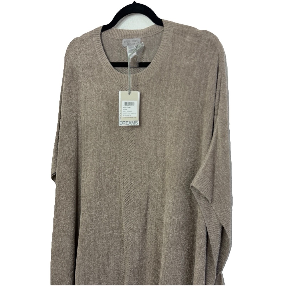 Barefoot Dreams Sweater Womens Medium Cozy Chic Ultra Life Knit Poncho Hi Low - Picture 4 of 11